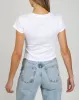 The Cropped Ribbed Tee | White sold by Brunette The Label