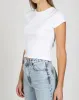 The Cropped Ribbed Tee | White sold by Brunette The Label