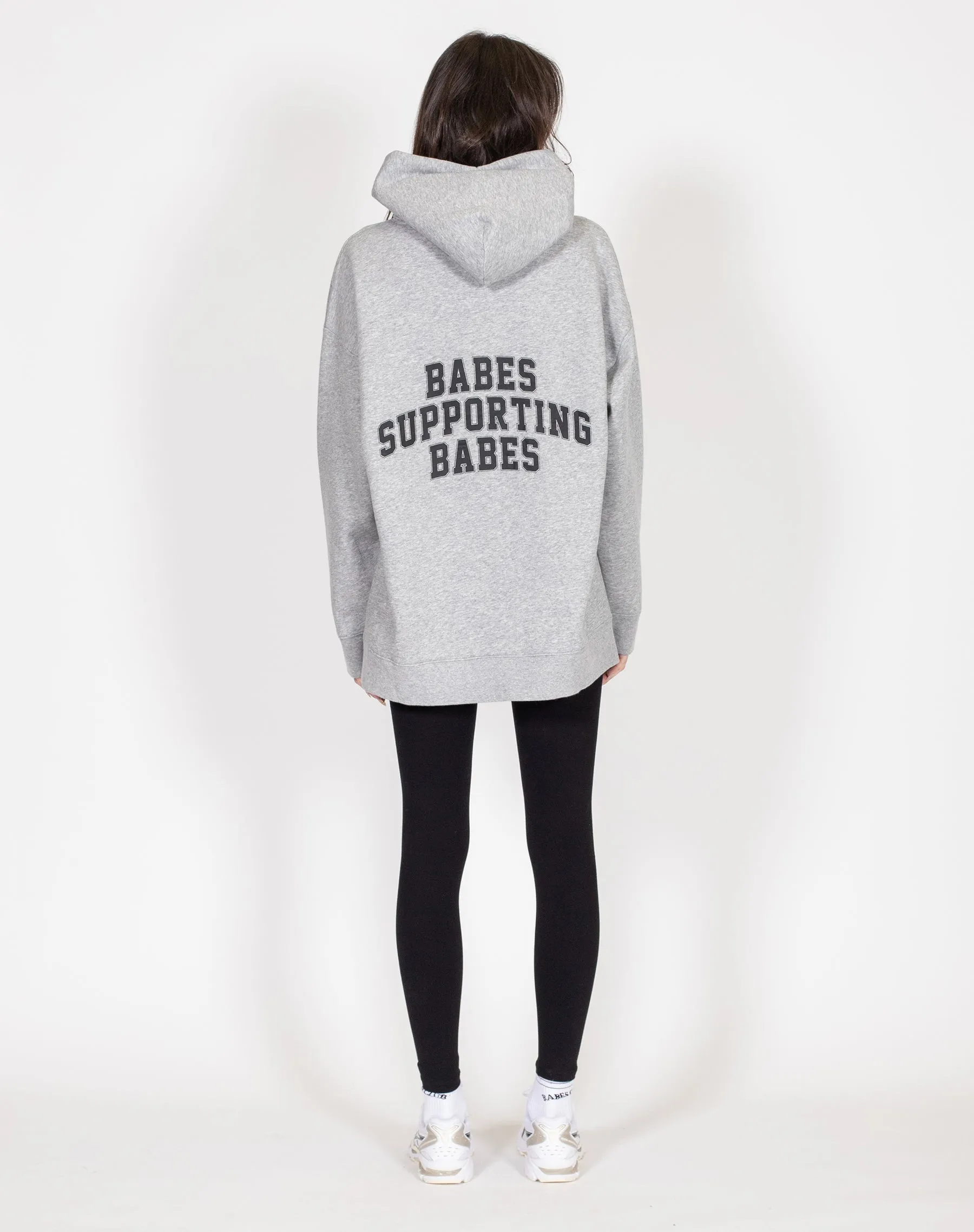 The "BABES SUPPORTING BABES" Big Sister Hoodie | Classic Grey sold by Brunette The Label product image thumbnail 2