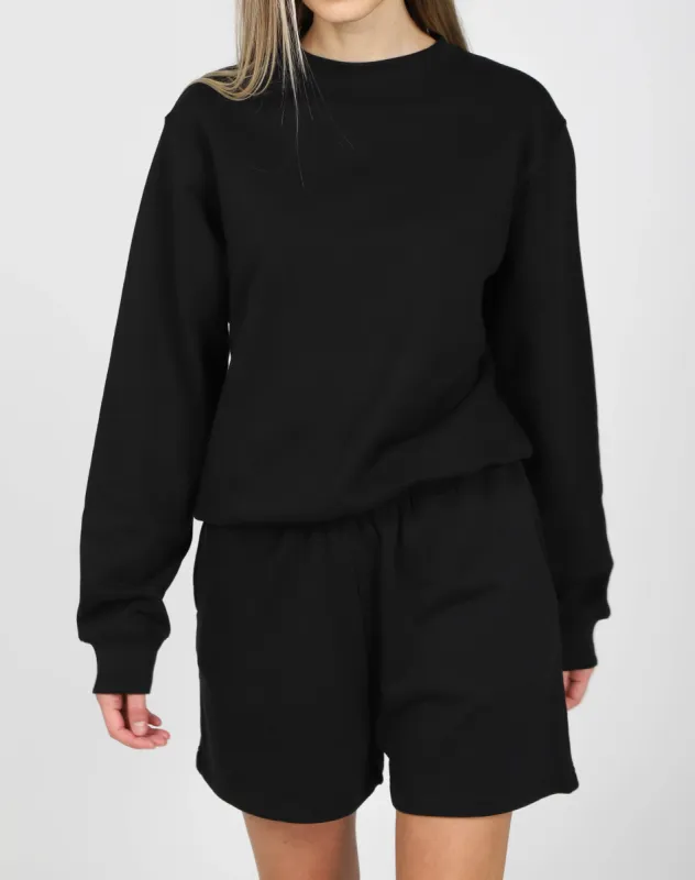 The Best Friend Crew Neck Sweatshirt | True Black sold by Brunette The Label