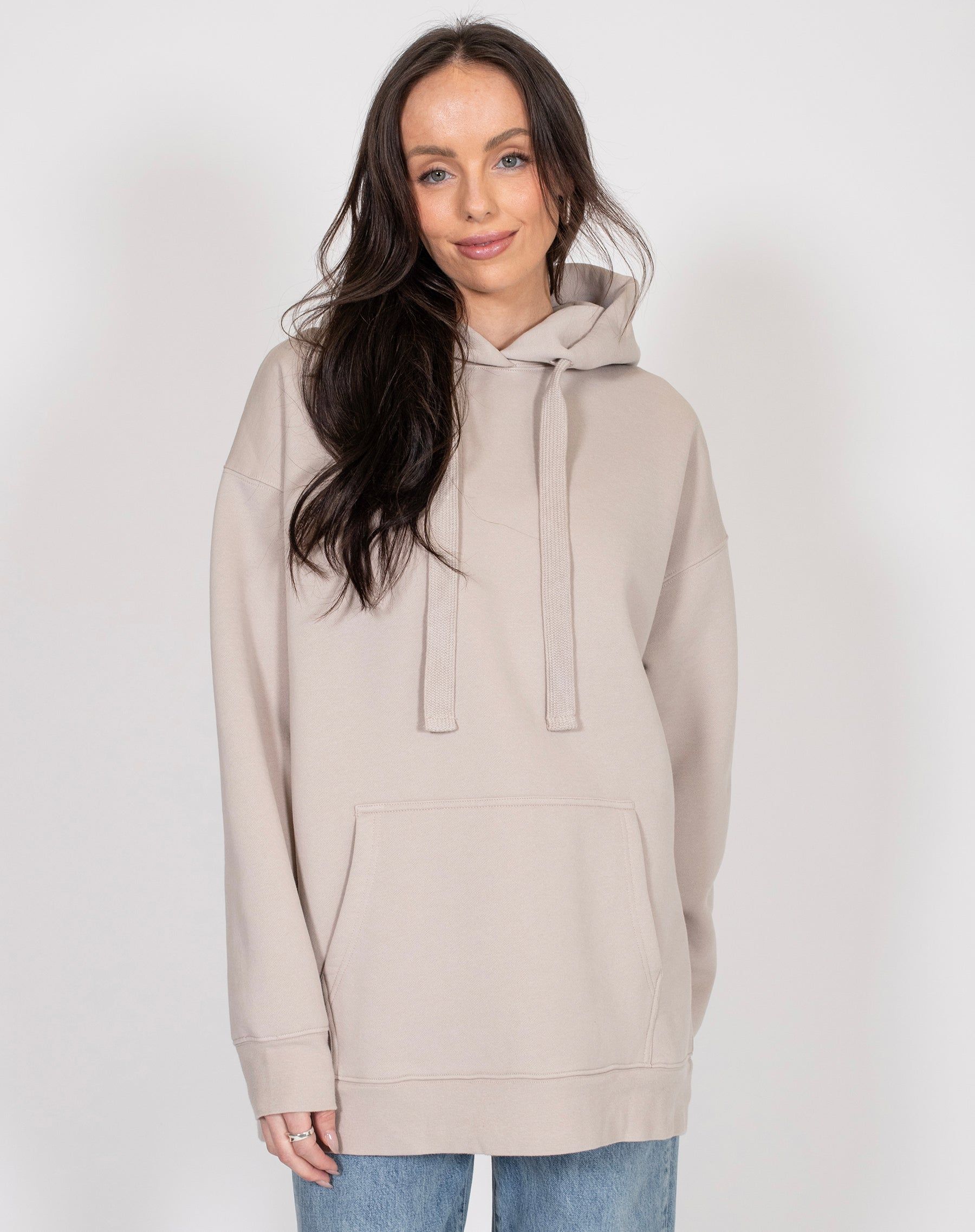 The "BABES SUPPORTING BABES" Big Sister Hoodie | Oyster & Bubble Gum sold by Brunette The Label product image thumbnail 3