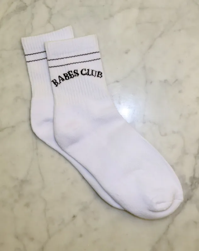 "Babes Club" Socks sold by Brunette The Label