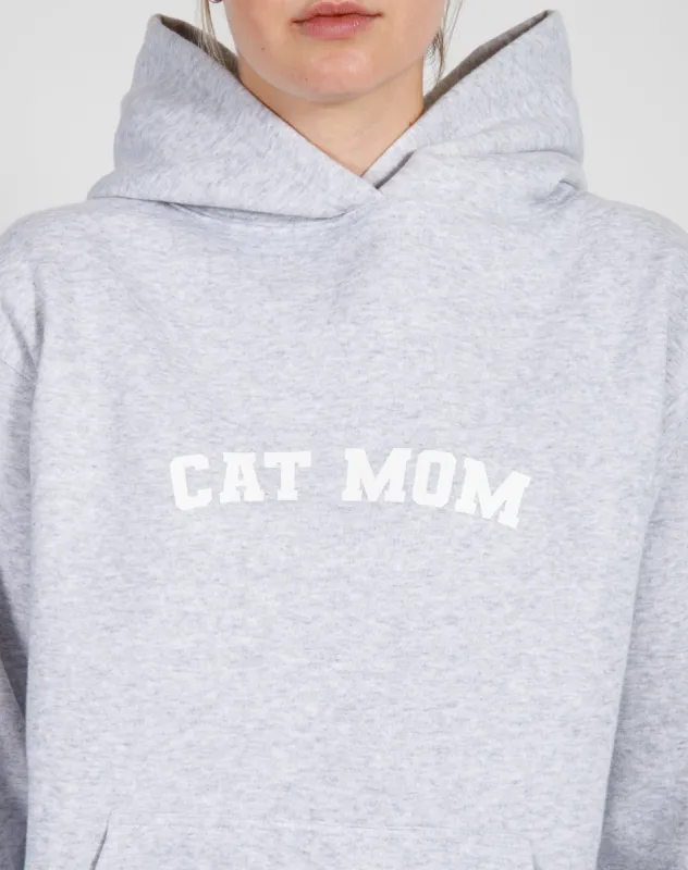 ‘Cat Mom’ Classic Hoodie | Pebble Grey sold by Brunette The Label