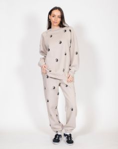The "ALL OVER YIN YANG" Not Your Boyfriend's Crew Neck Sweatshirt | Oyster sold by Brunette The Label