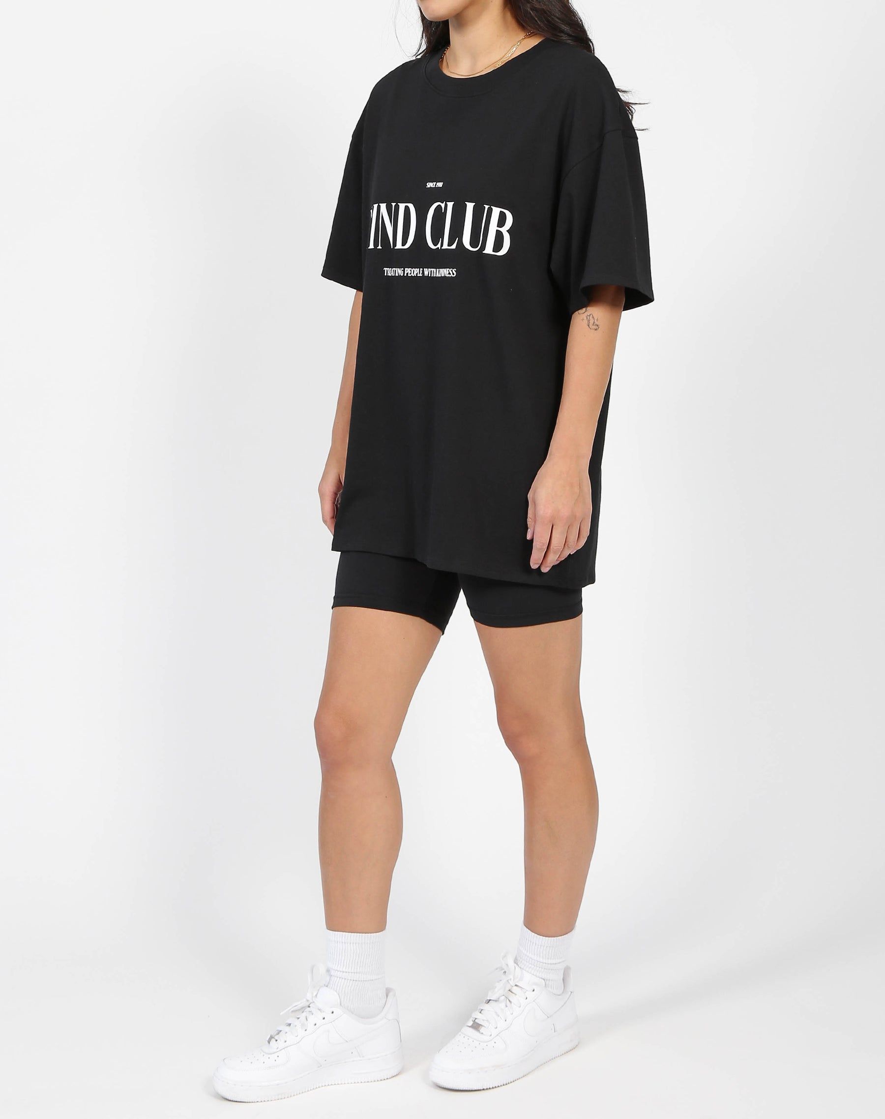 The "KIND CLUB" Oversized Boxy Tee | Black sold by Brunette The Label product image thumbnail 3