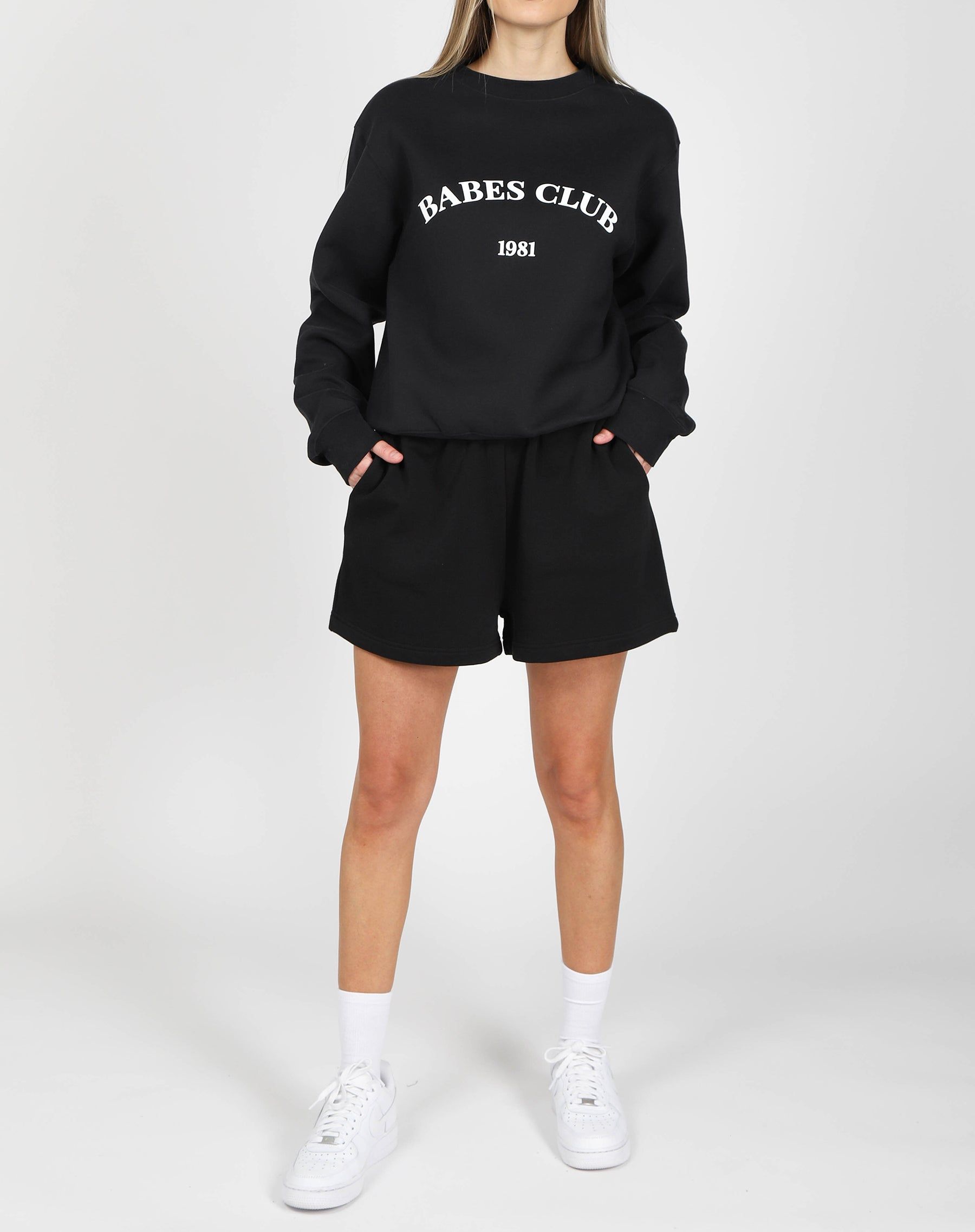 The "BABES CLUB" Best Friend Crew | True Black sold by Brunette The Label product image thumbnail 4