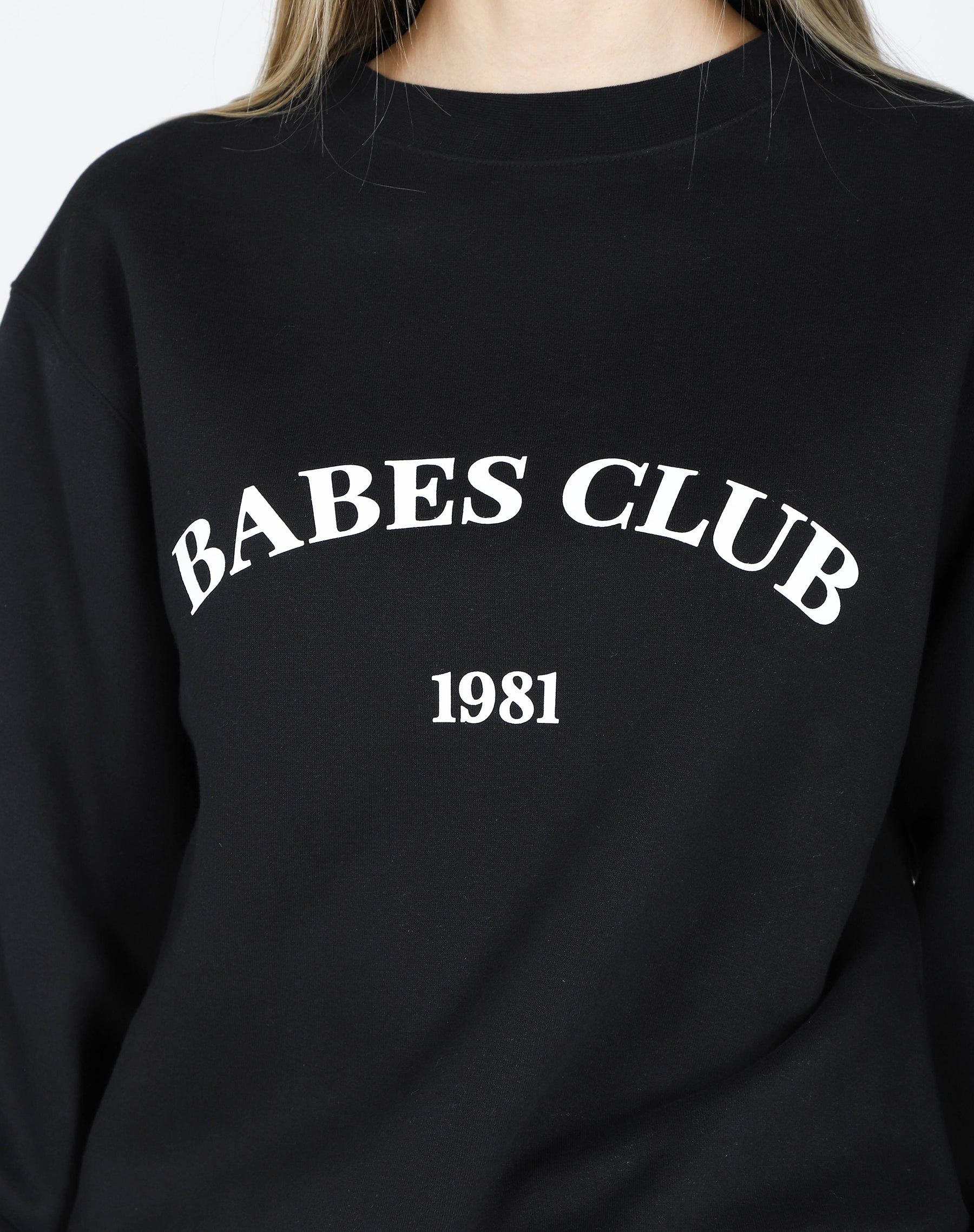 The "BABES CLUB" Best Friend Crew | True Black sold by Brunette The Label product image thumbnail 2