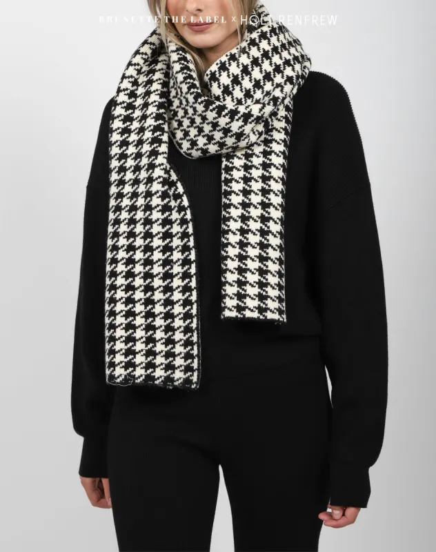 The Houndstooth Blanket Scarf | Holt Renfrew Pop Up sold by Brunette The Label