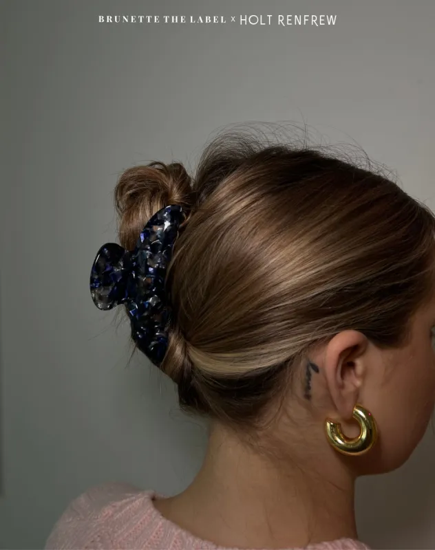 Marble Claw Clip in Ultraviolet | Holt Renfrew Pop Up sold by Brunette The Label