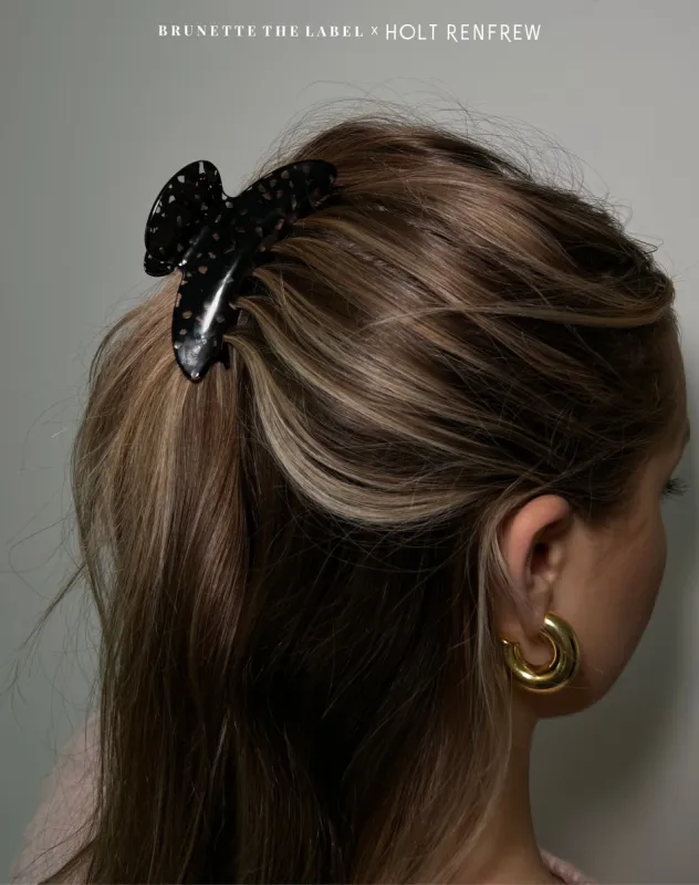 The Black Marble Claw Clip | Holt Renfrew Pop Up sold by Brunette The Label