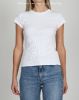 The Ribbed Fitted Tee in White | Holt Renfrew Pop Up sold by Brunette The Label
