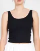 The Embroidered Cowgirl Ribbed Tank | Black sold by Brunette The Label