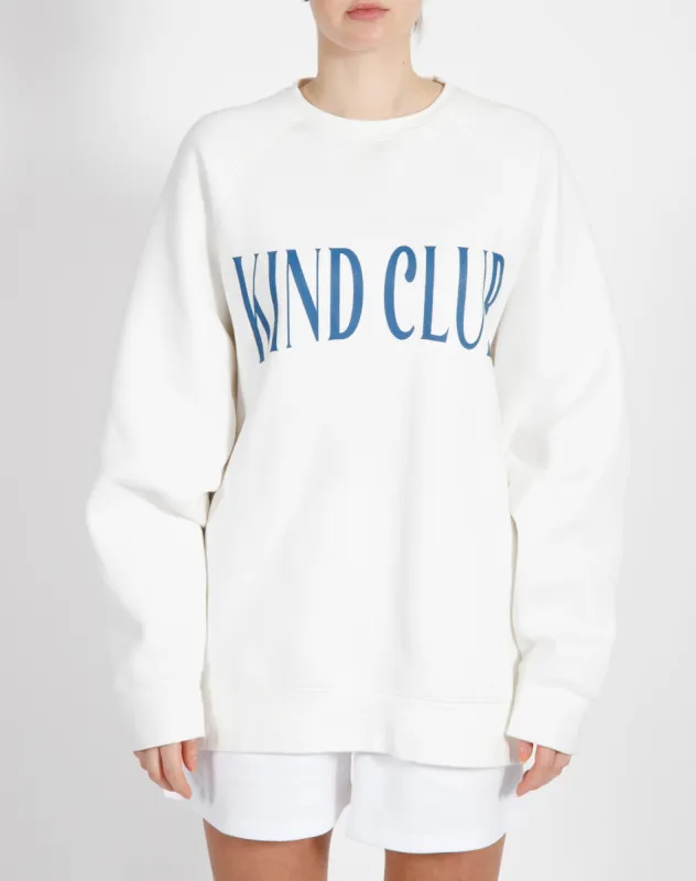 The "KIND CLUB" Not Your Boyfriend's Crew Neck Sweatshirt | Coconut Cream & French Blue made by Brunette The Label