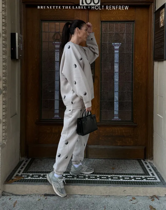 The "ALL OVER YIN YANG" Oversized Joggers | Holt Renfrew Pop Up sold by Brunette The Label
