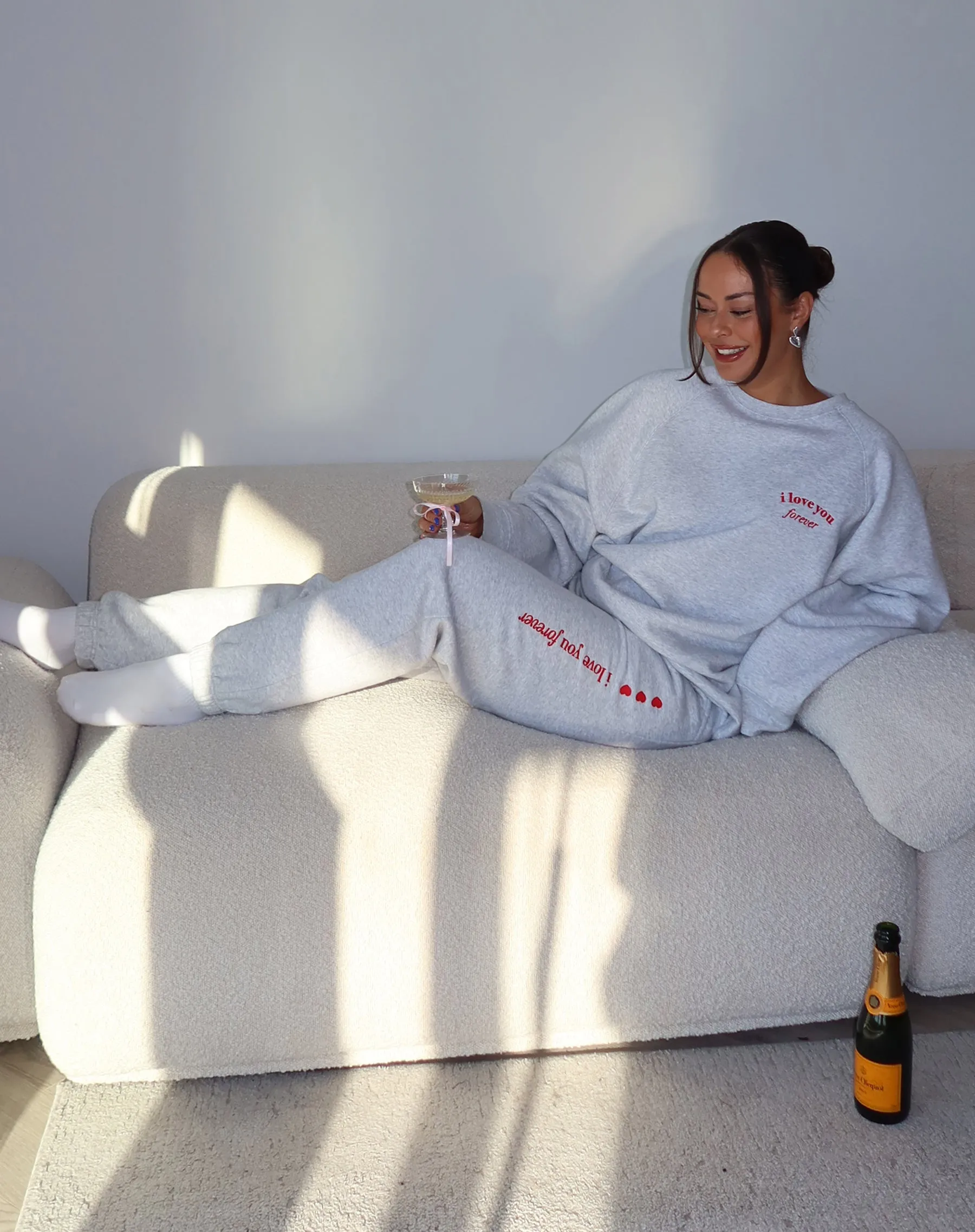 "I Love You Forever" Oversized Joggers sold by Brunette The Label