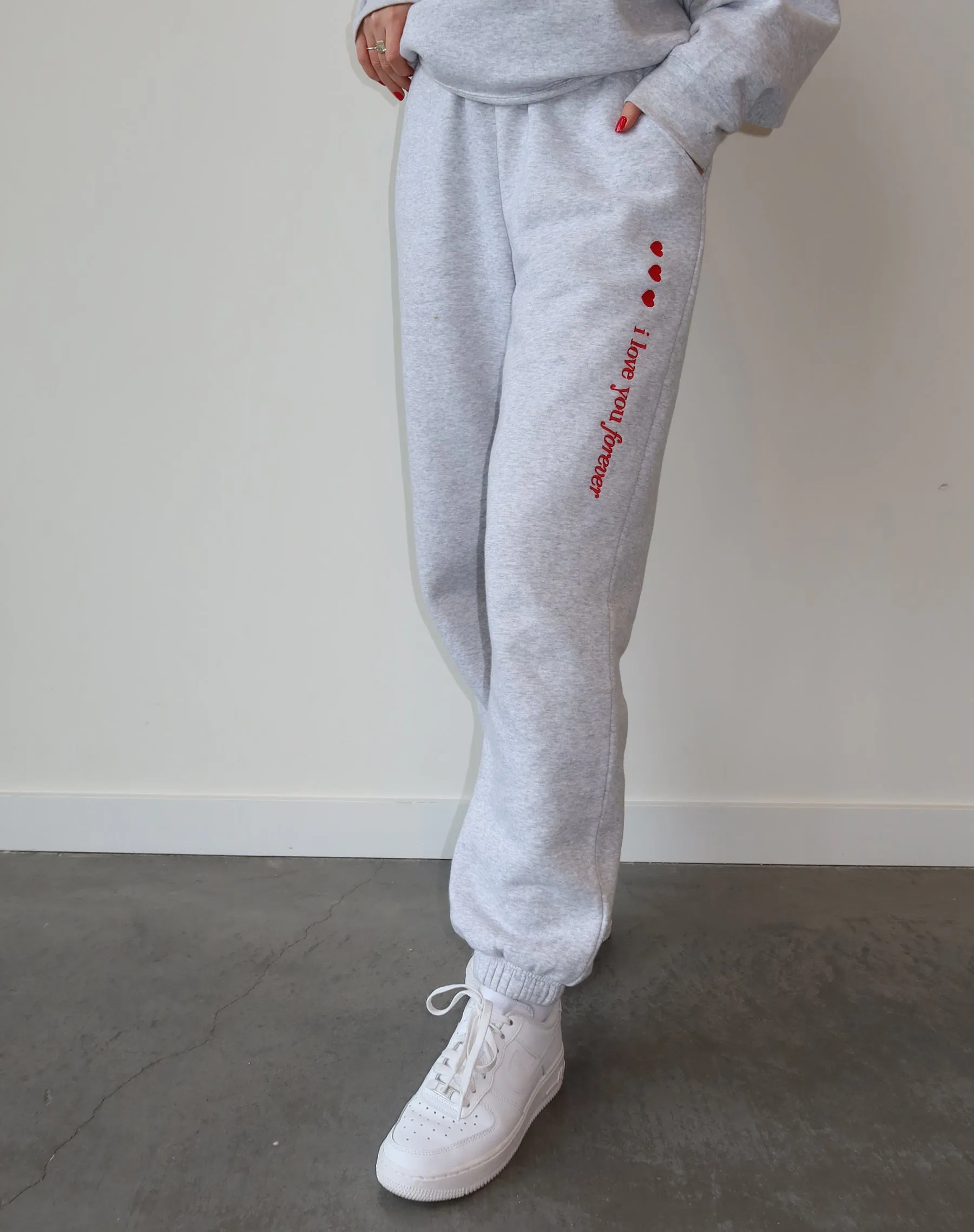 "I Love You Forever" Oversized Joggers sold by Brunette The Label product image thumbnail 4