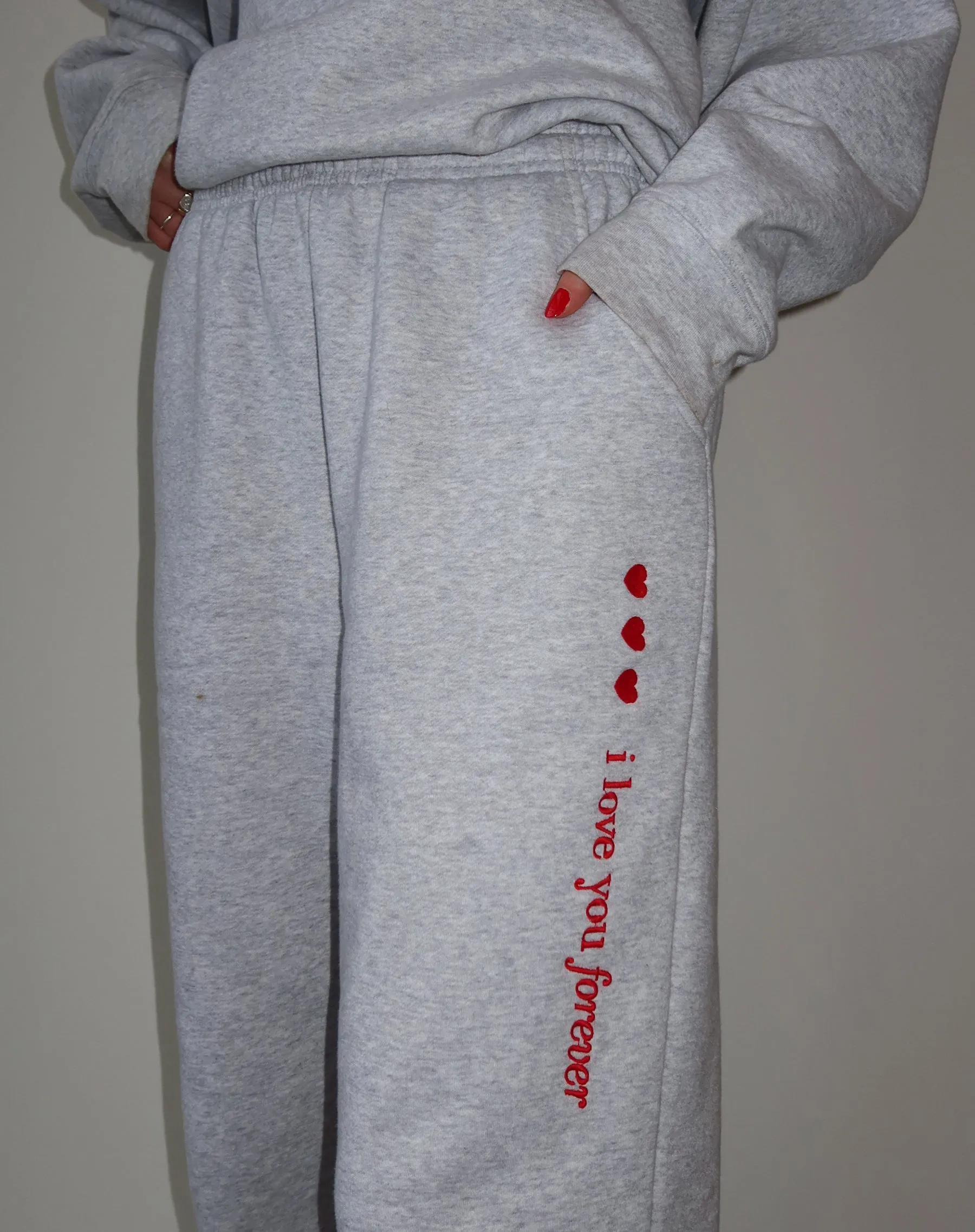 "I Love You Forever" Oversized Joggers sold by Brunette The Label product image thumbnail 3