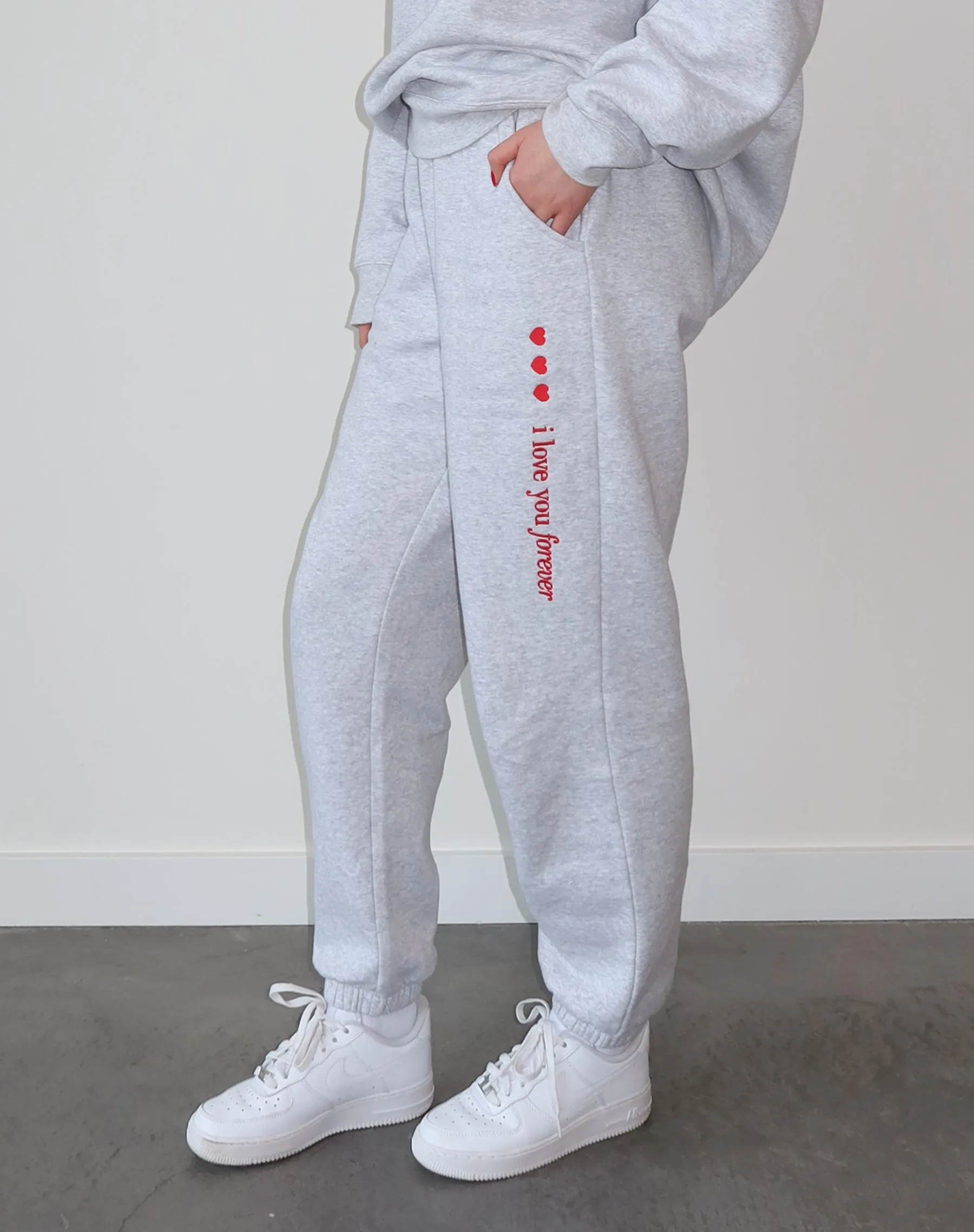"I Love You Forever" Oversized Joggers sold by Brunette The Label product image thumbnail 2