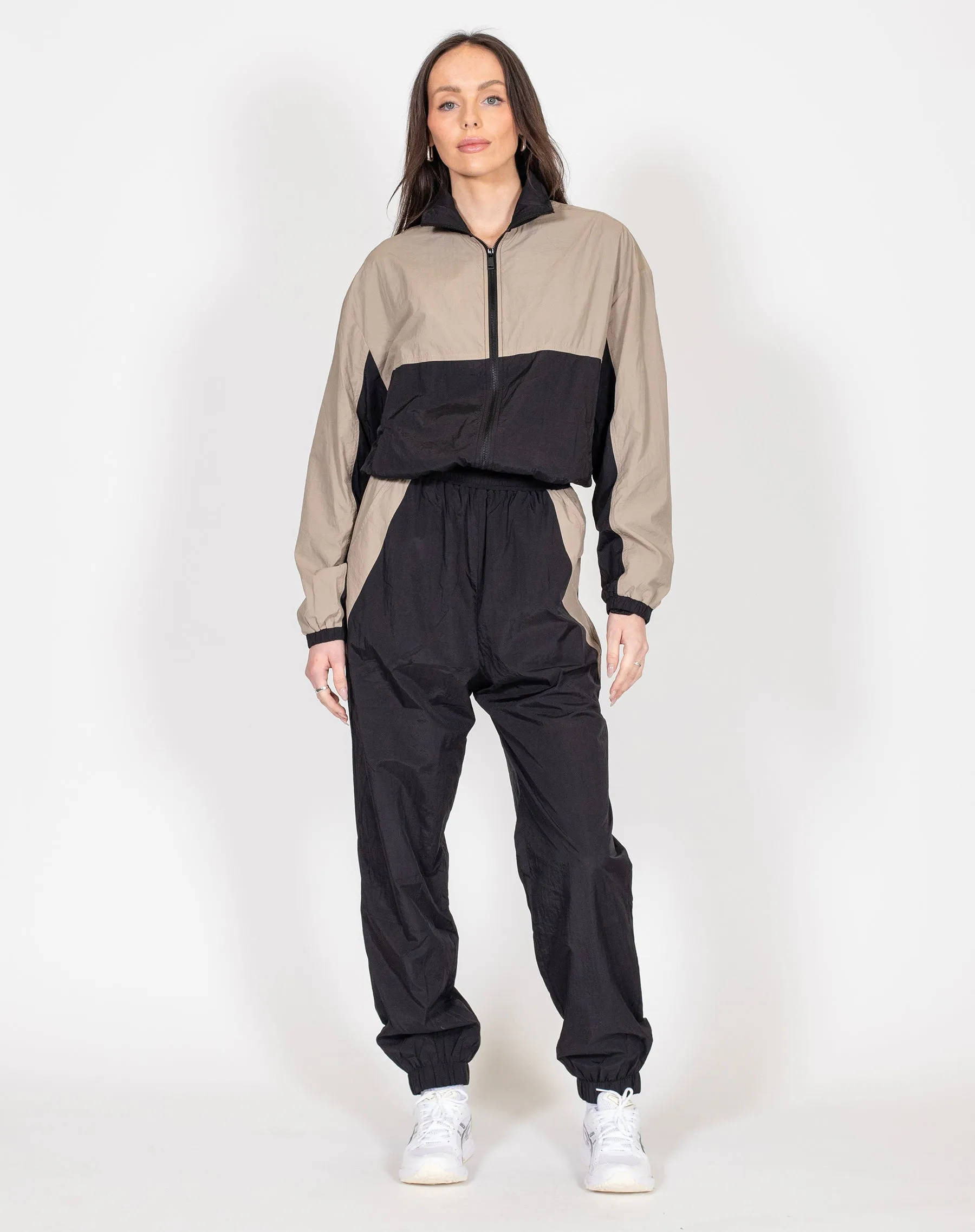 The "SERENA" Track Jacket | Oyster sold by Brunette The Label product image thumbnail 2