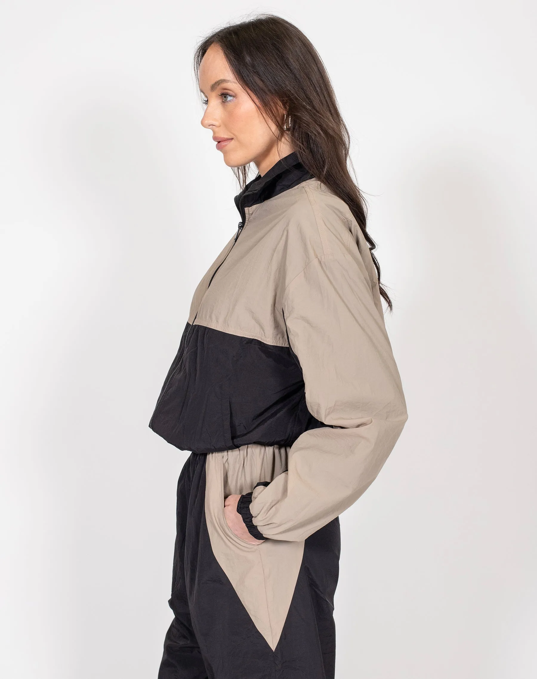 The "SERENA" Track Jacket | Oyster sold by Brunette The Label product image thumbnail 3