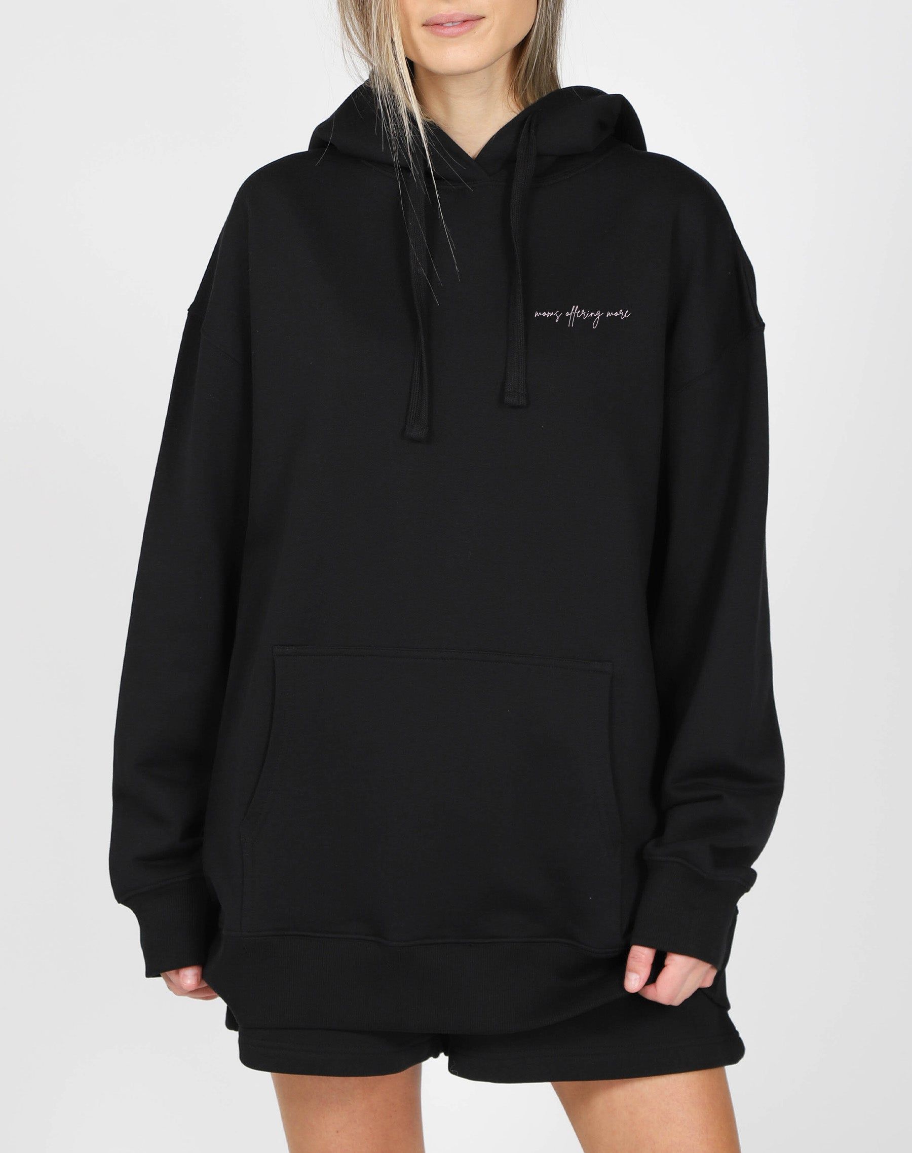 The 'Moms Supporting Moms' Big Sister Hoodie | Black sold by Brunette The Label