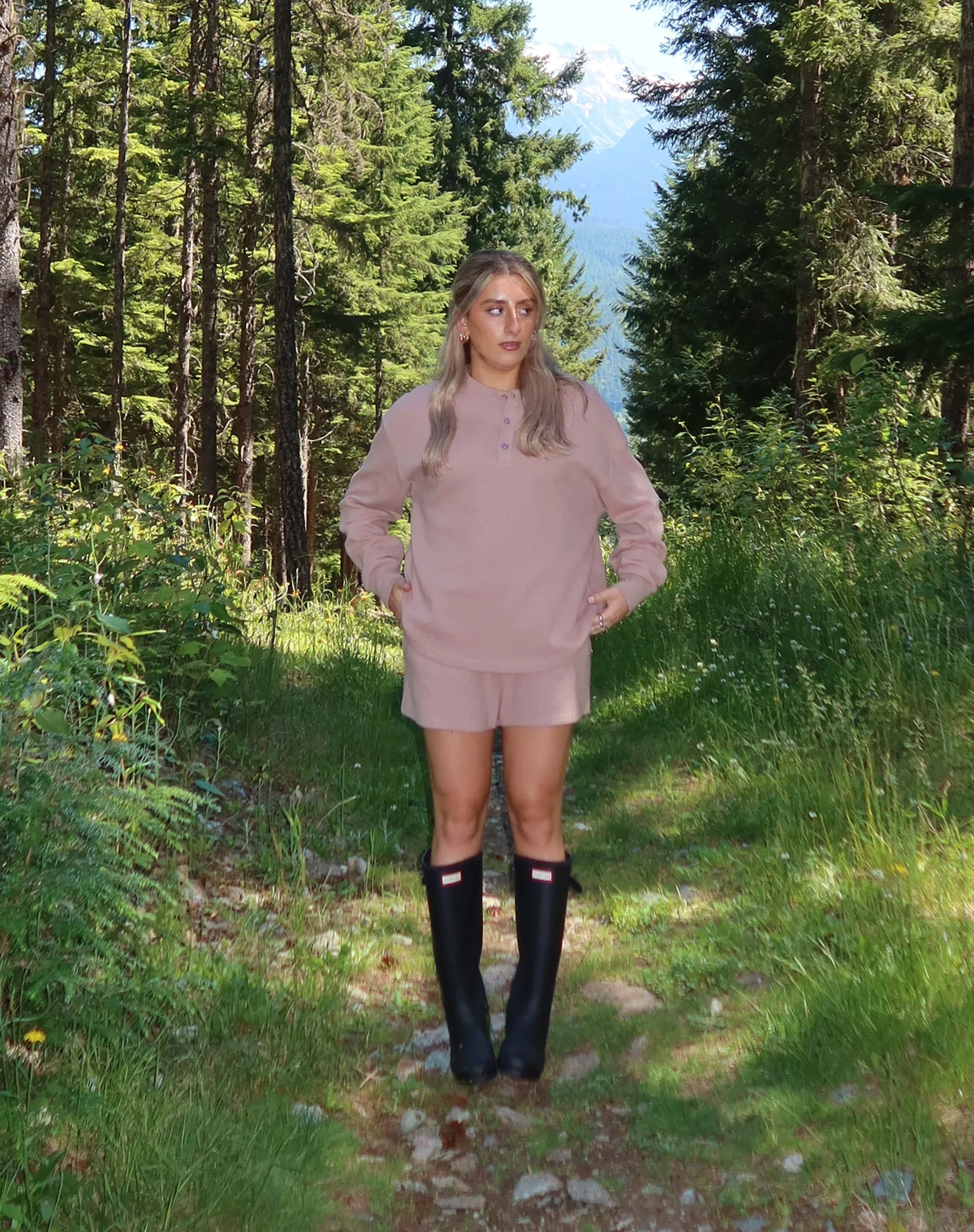 Waffle Henley sold by Brunette The Label