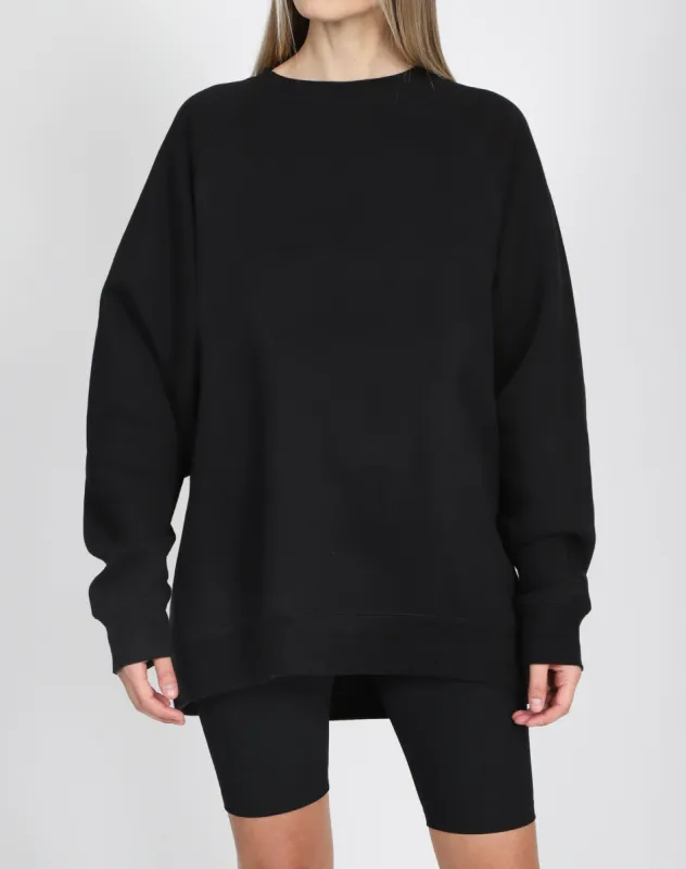 The Not Your Boyfriend's Crew Neck Sweatshirt | True Black sold by Brunette The Label
