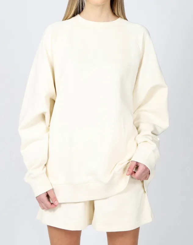 The Not Your Boyfriend's Crew Neck Sweatshirt | Almond Milk sold by Brunette The Label