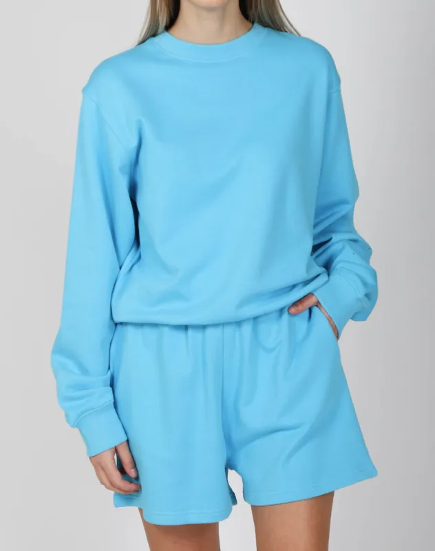 The Best Friend Crew Neck Sweatshirt | Mediterranean Blue sold by Brunette The Label