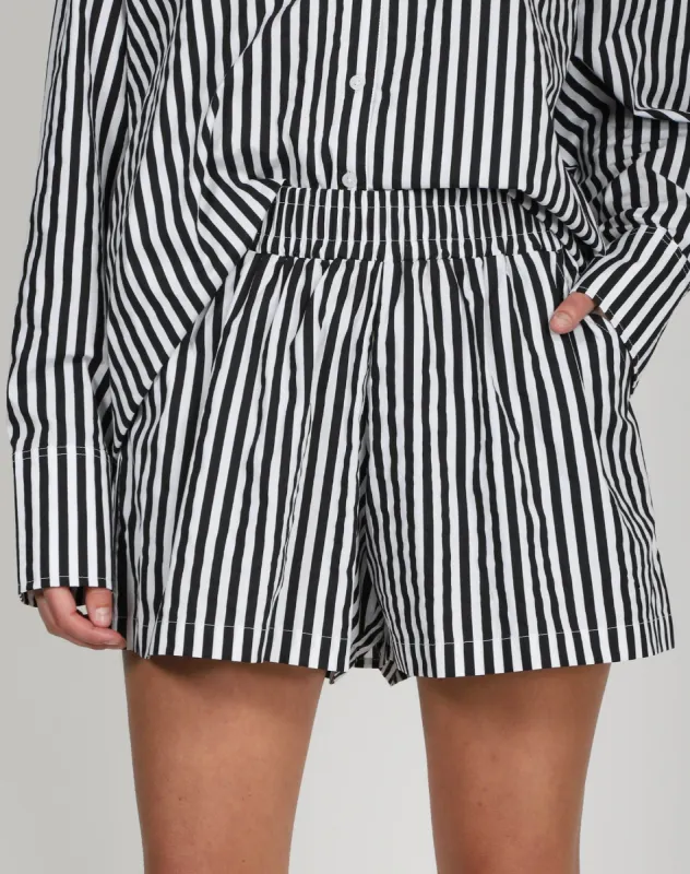 Striped Short | True Black sold by Brunette The Label
