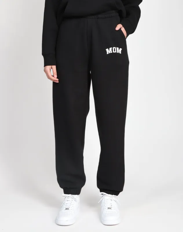 The "Mom" Oversized Joggers | Black sold by Brunette The Label