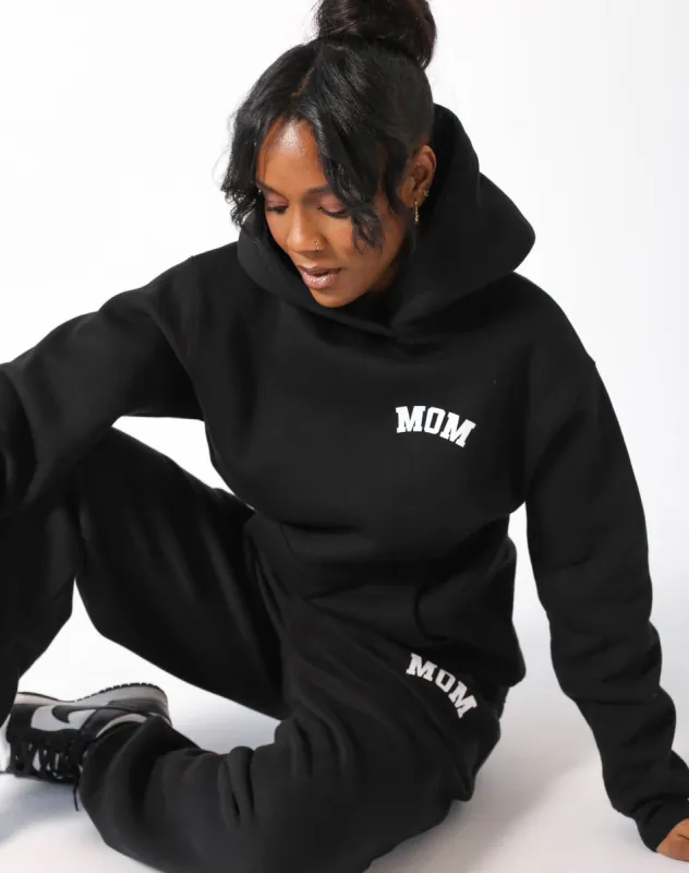The "Mom" Classic Hoodie | Black sold by Brunette The Label