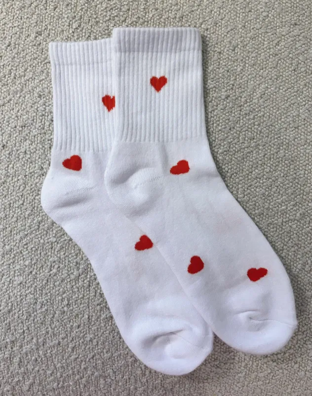 All Over Heart Socks sold by Brunette The Label
