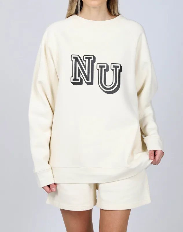 The "NATURAL" Not Your Boyfriend's Crew Neck Sweatshirt | Almond Milk sold by Brunette The Label