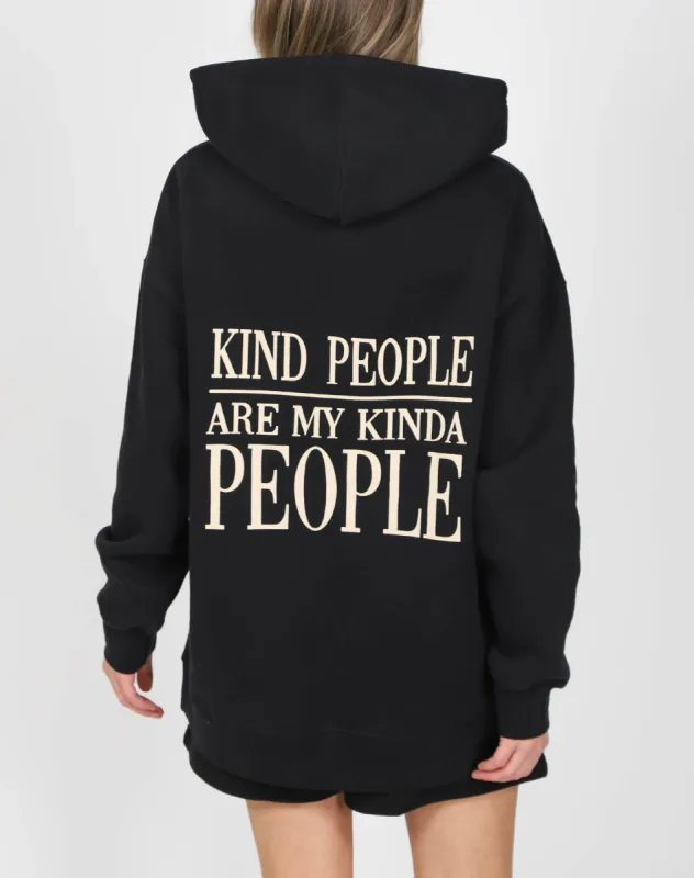 The "MY KIND OF PEOPLE" Big Sister Hoodie | True Black sold by Brunette The Label