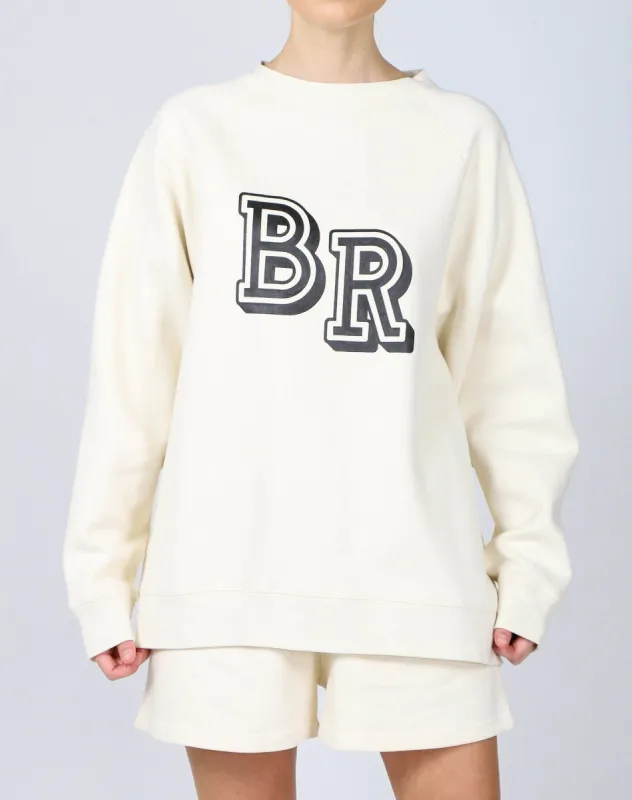 The "BRUNETTE" Not Your Boyfriend's Crew Neck Sweatshirt | Almond Milk sold by Brunette The Label