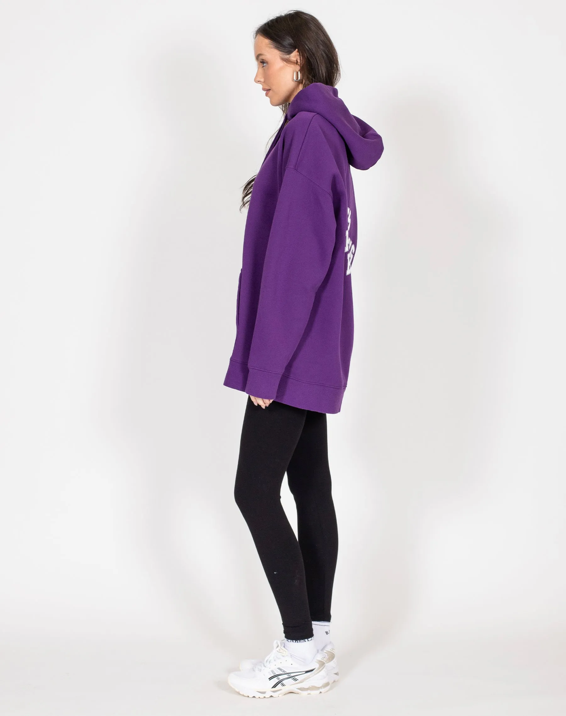 The "BABES SUPPORTING BABES" Big Sister Hoodie | Ultraviolet sold by Brunette The Label product image thumbnail 4