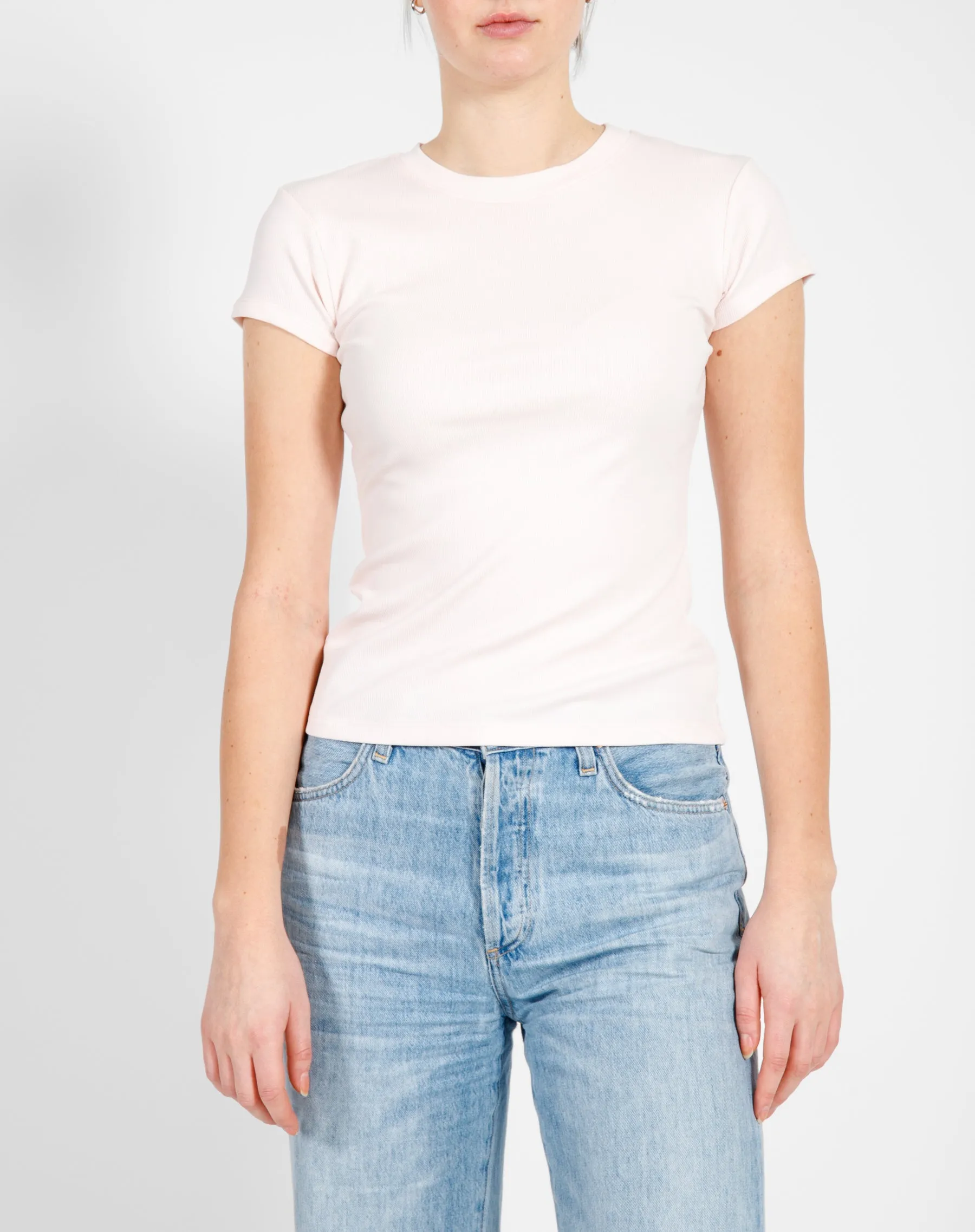 The Ribbed Fitted Tee | Bellini sold by Brunette The Label