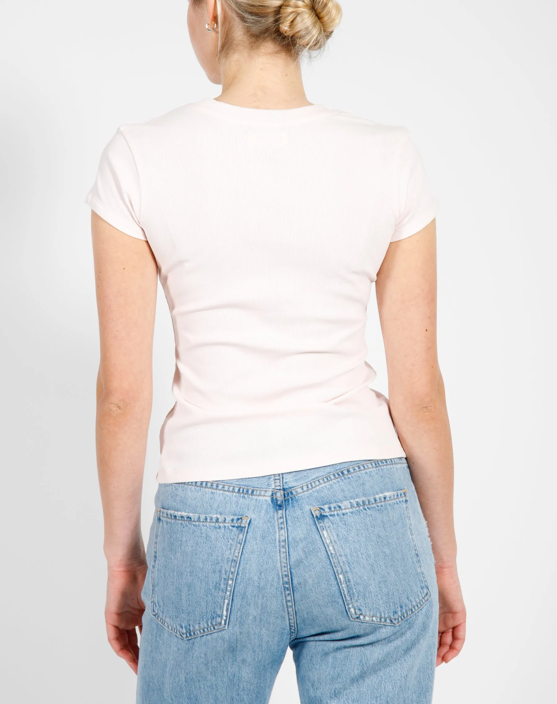 The Ribbed Fitted Tee | Bellini sold by Brunette The Label product image thumbnail 3