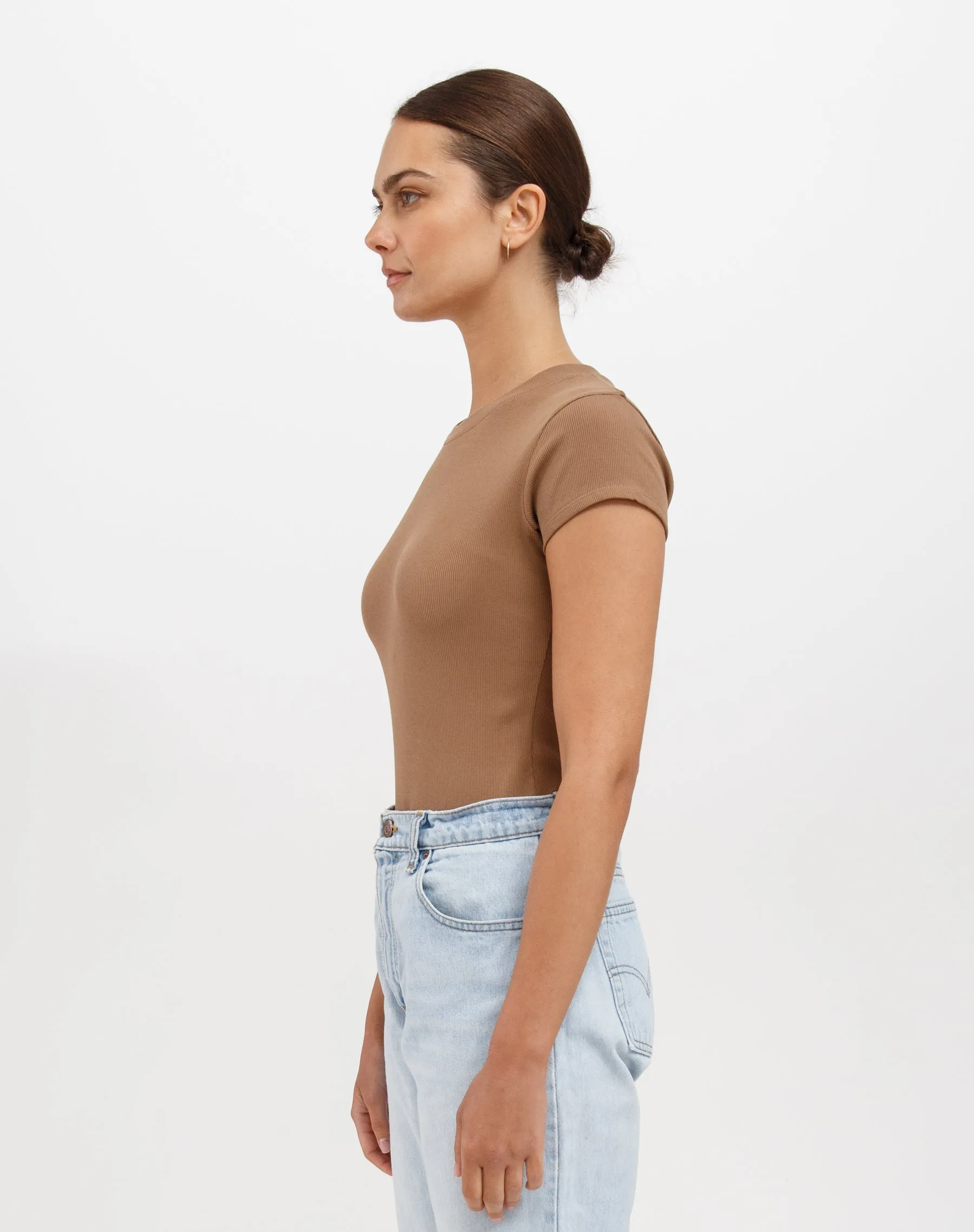 Ribbed Tee sold by Brunette The Label product image thumbnail 2