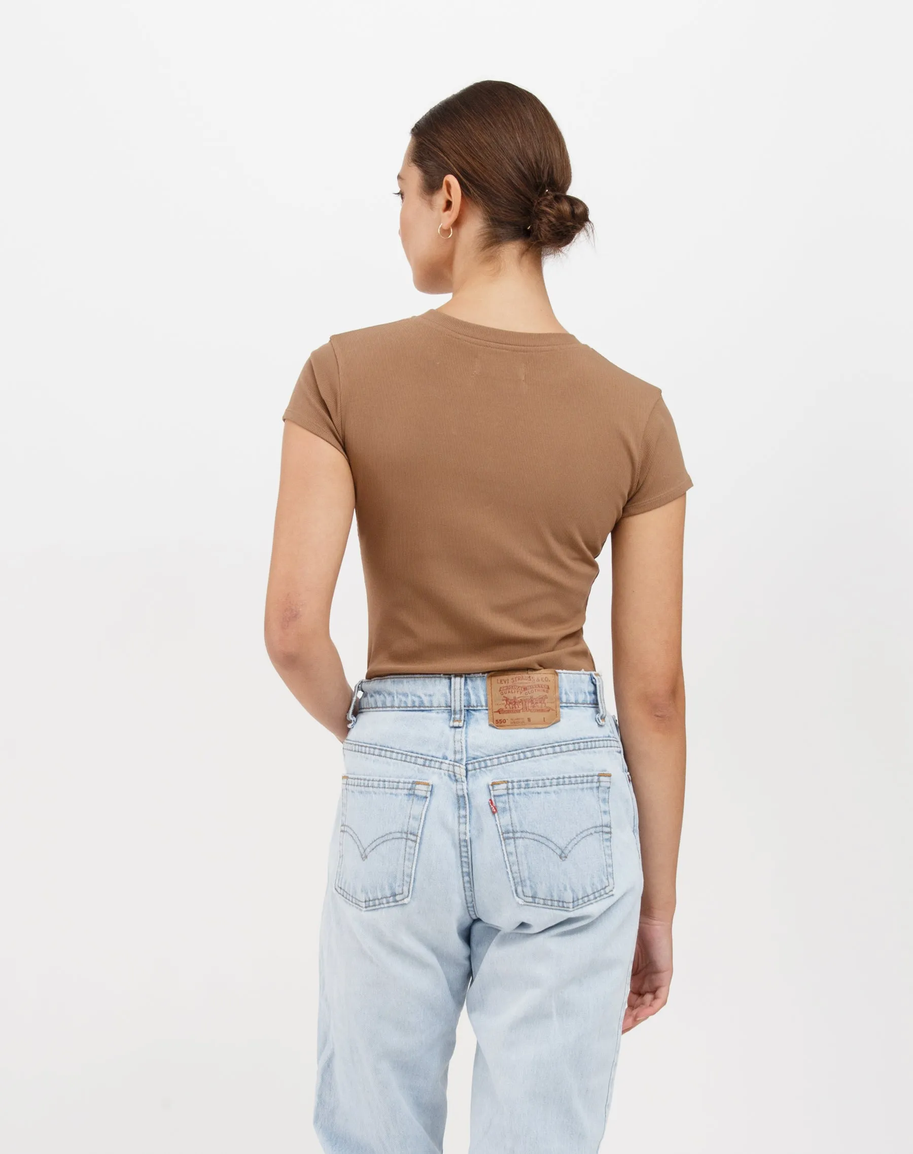 Ribbed Tee sold by Brunette The Label product image thumbnail 3