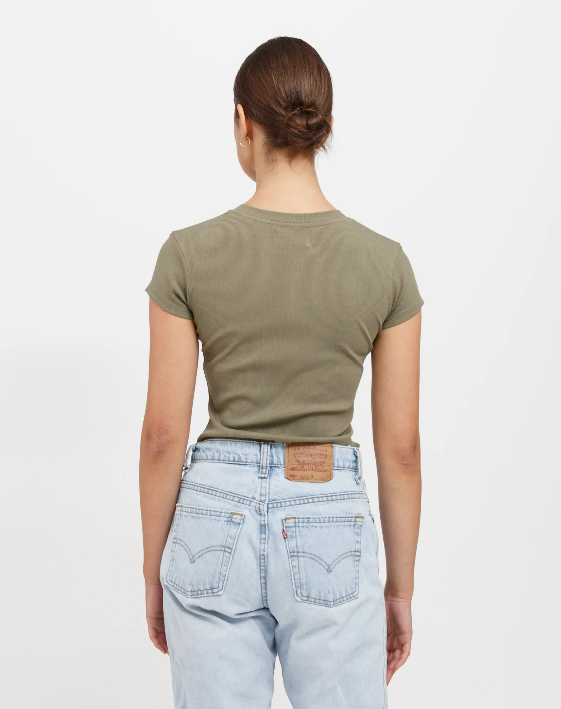 Ribbed Tee sold by Brunette The Label product image thumbnail 3