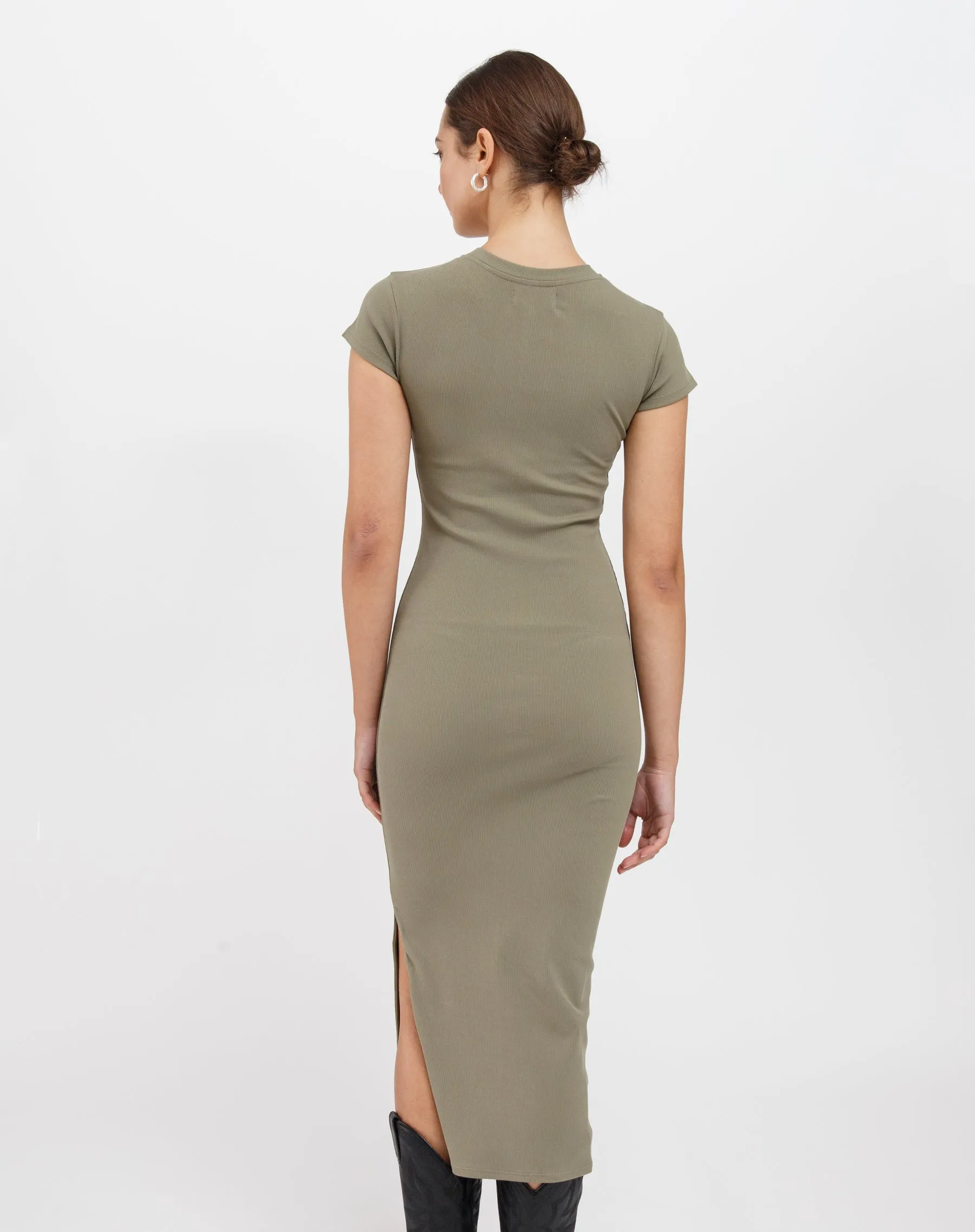 Ribbed Midi Dress sold by Brunette The Label product image thumbnail 3