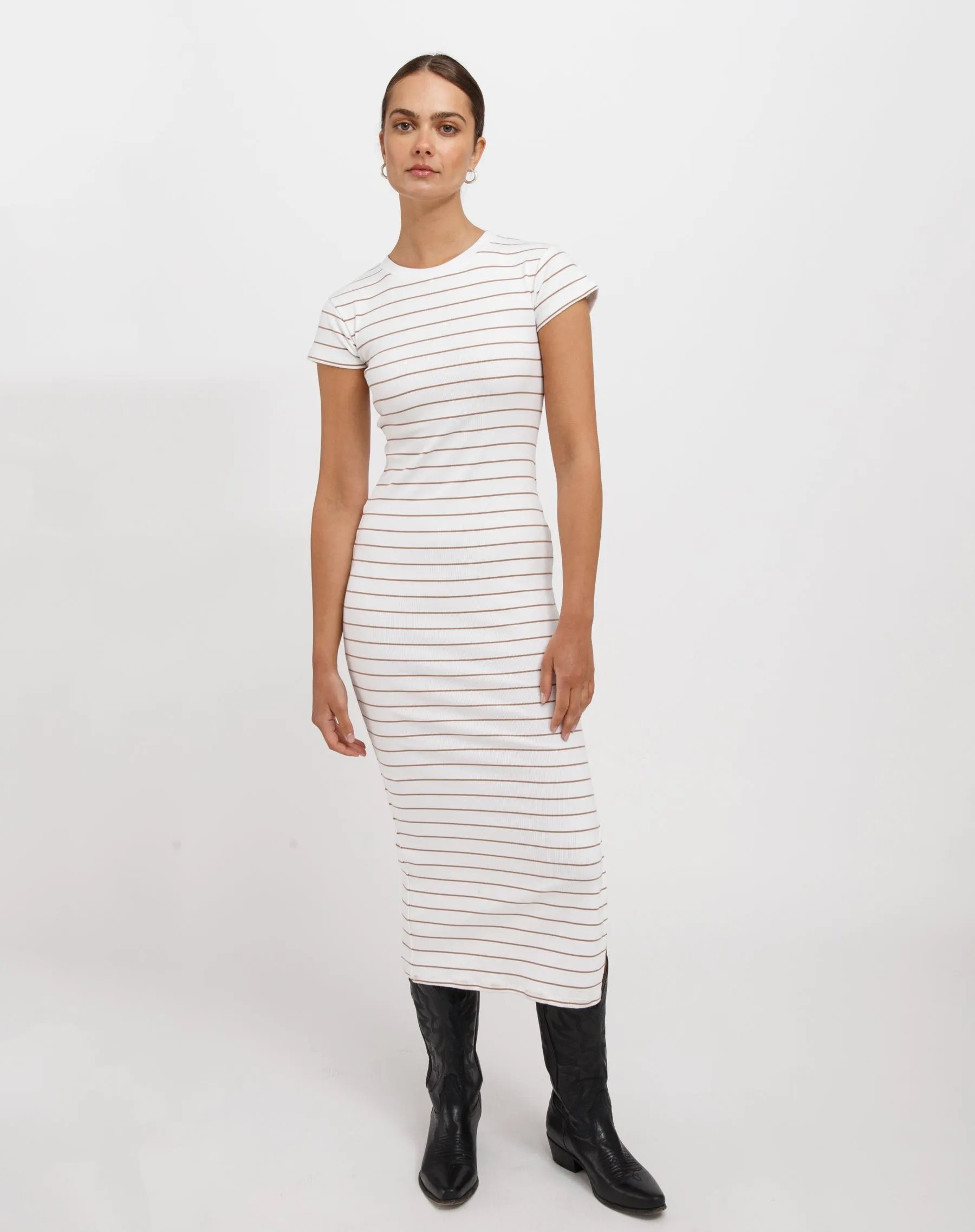 Ribbed Midi Dress sold by Brunette The Label product image thumbnail 4