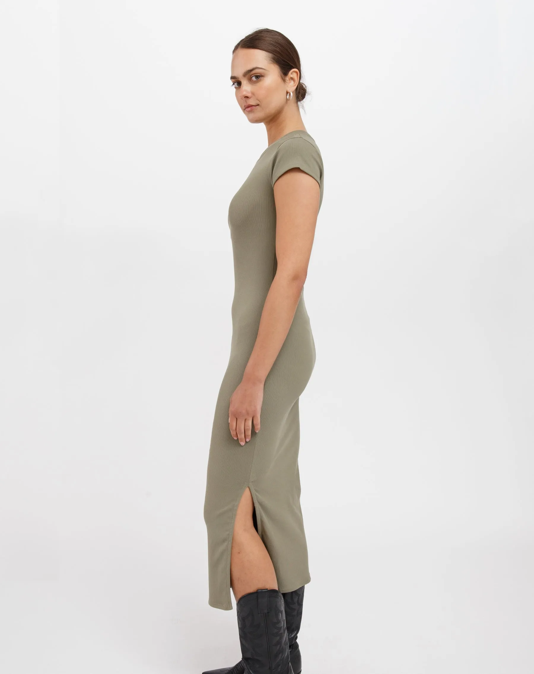 Ribbed Midi Dress sold by Brunette The Label product image thumbnail 2