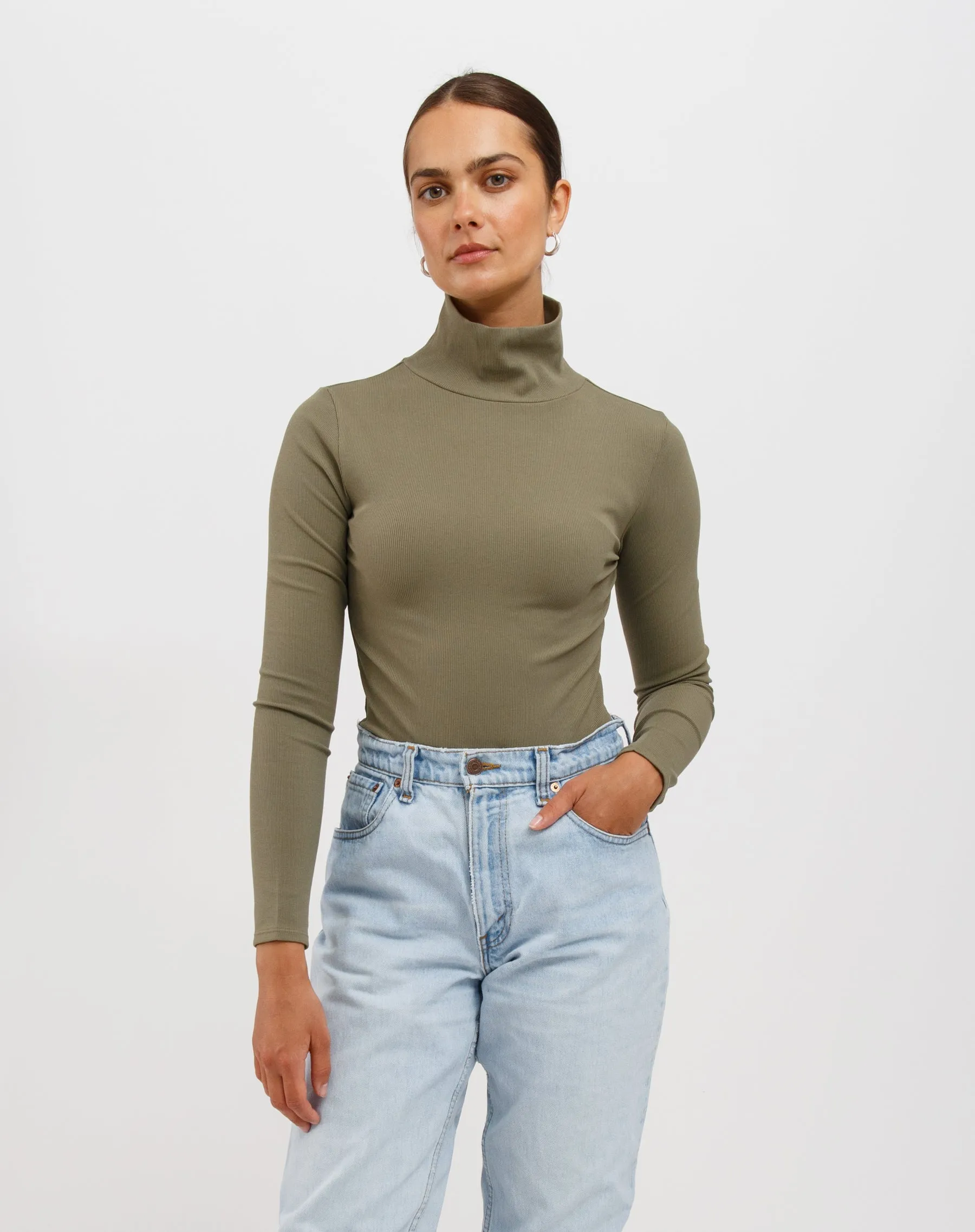 Ribbed Turtleneck sold by Brunette The Label product image thumbnail 5