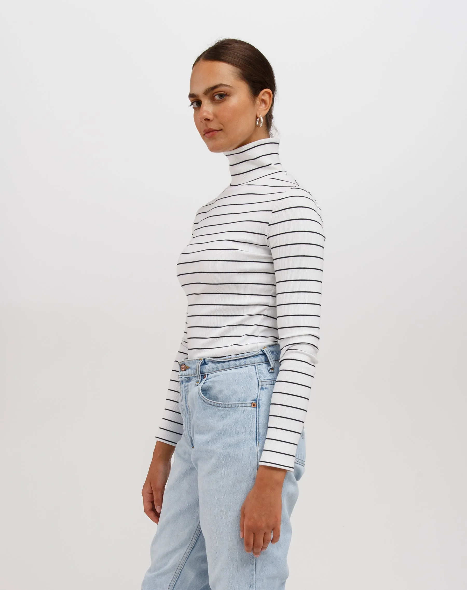 Ribbed Turtleneck sold by Brunette The Label product image thumbnail 2