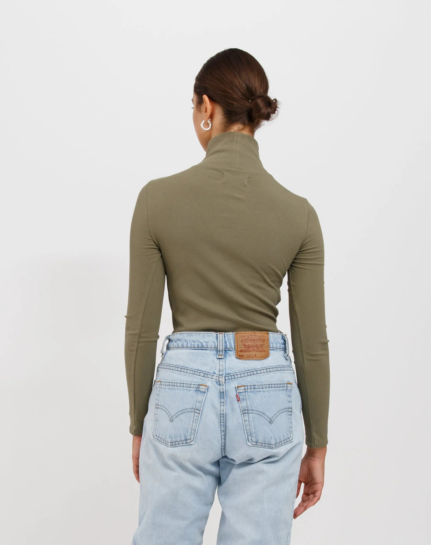 Ribbed Turtleneck sold by Brunette The Label product image thumbnail 3