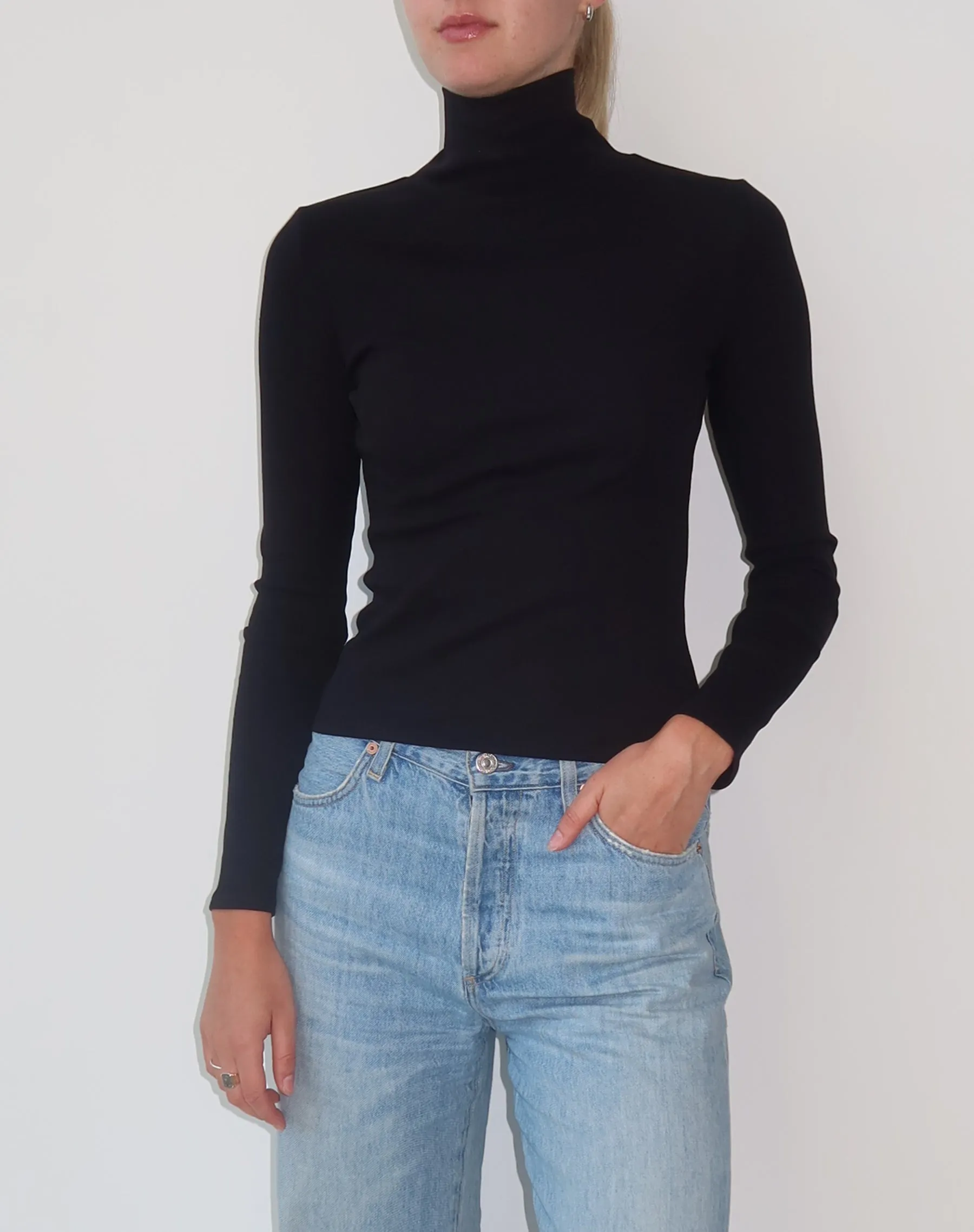 Ribbed Turtleneck sold by Brunette The Label product image thumbnail 4