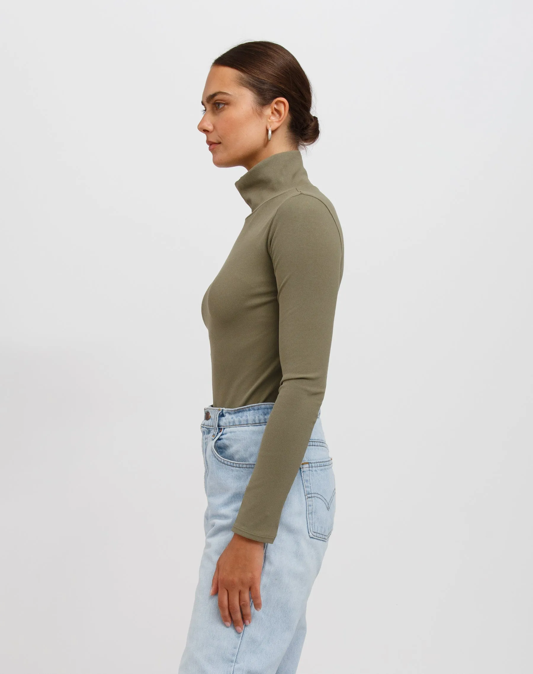 Ribbed Turtleneck sold by Brunette The Label product image thumbnail 2
